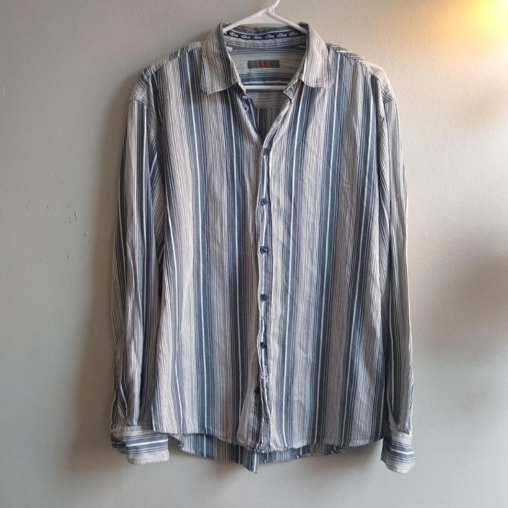 Vintage Stripe Button-Up